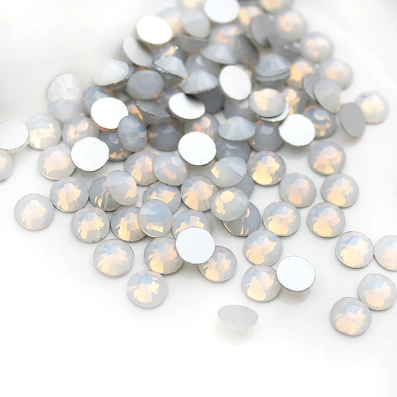 SS4-SS34 Opal Color rhinestone for Nail Art,(288-1440pcs)/pack Flat back Non Hotfix Glue on Nail Art Rhinestones,Boutique