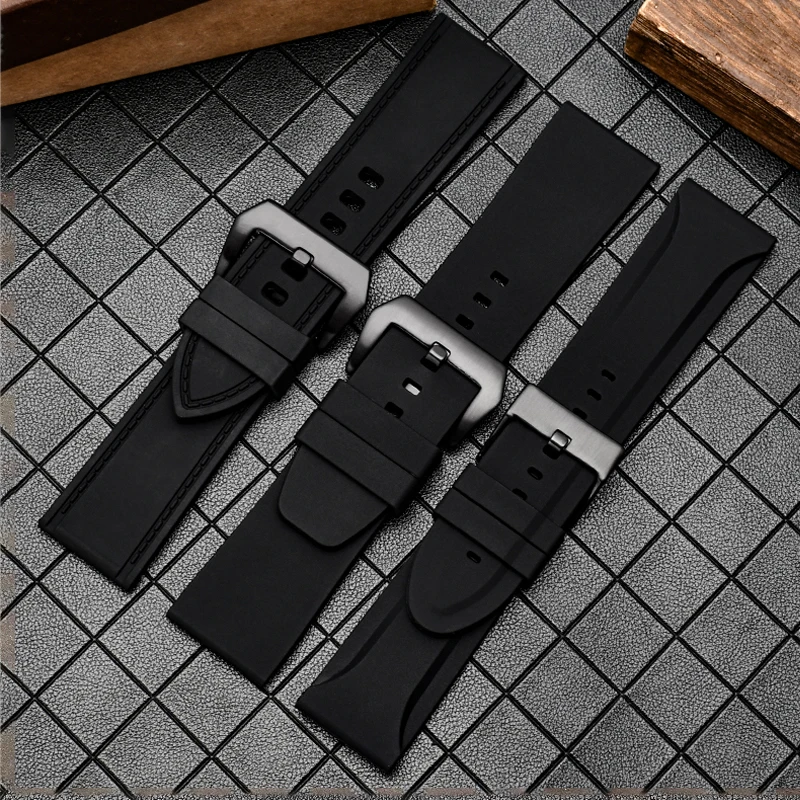 24mm 26mm 28mm30mm Large Waterproof Silicone Strap Suitable for POLIC PL14698 for Diesel Universal Watch Accessories