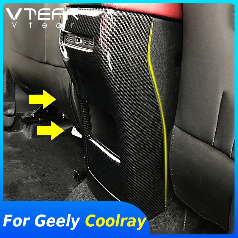 

Vtear For Geely Coolray SX11 BelGee X50 interior frame armrest rear air outlet cover car chrome styling trim accessories parts