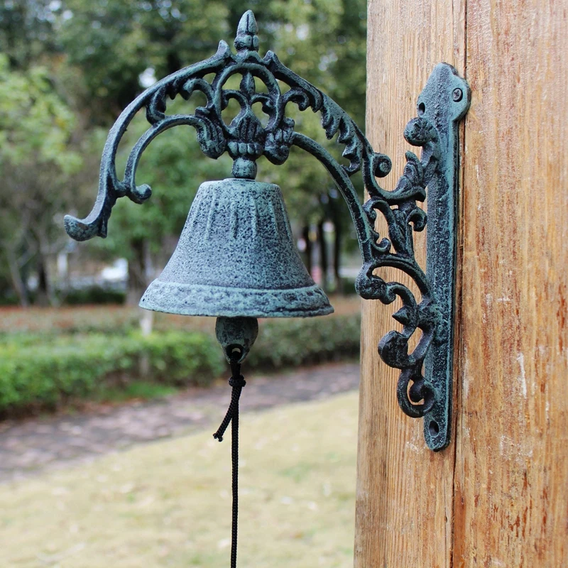 Iron Doorbell Cast Iron Handbell Retro Style Garden Wall Wind Chime