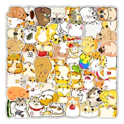 50pcs Cartoon Hamster Stickers For Notebook Scrapbook Supplies Stationery Cute Sticker Scrapbooking Material Craft Supplies