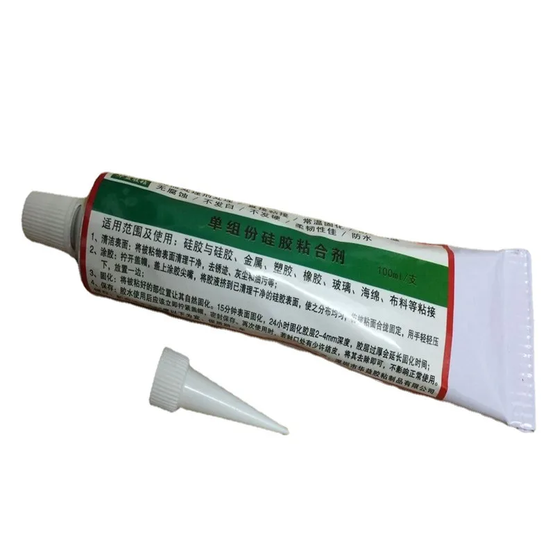 

Silicone adhesive, silicone glue, semi transparent, soft, and non hardening, 100ML