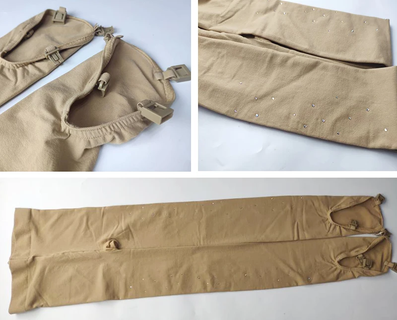 Strass Eiskunstlauf Strumpfhosen Erwachsene Kinder Gymnastik Trikot Eislaufen Hosen Socken Mädchen Strumpfhosen Erwachsene Fitness Legging – Detail 12