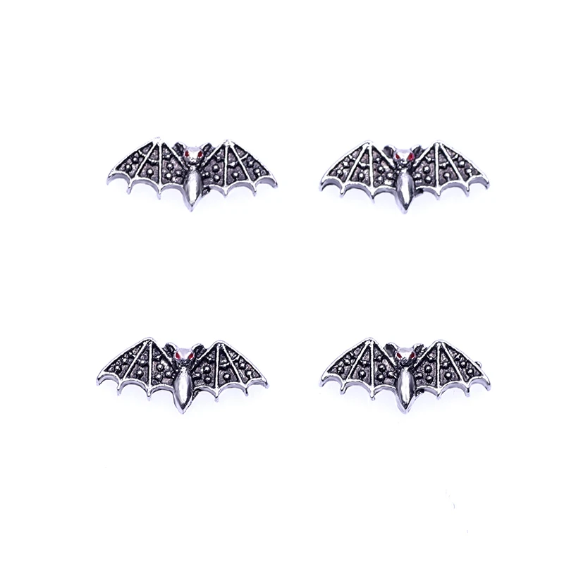 20pcs/lot Halloween Bat Floating Charms Living Glass Memory Locket Necklaces Men Hallowen Gift Jewelry Accessories