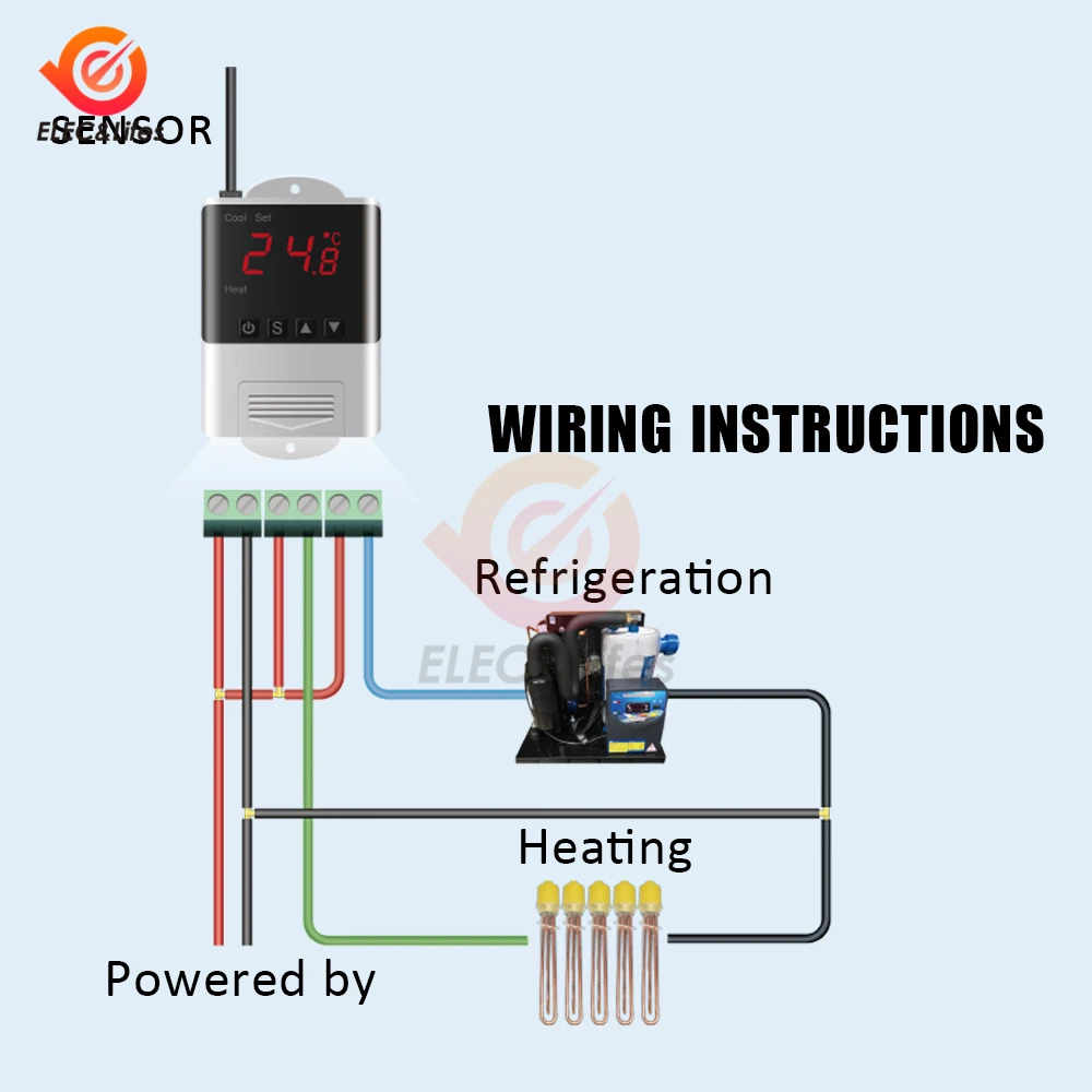 AC110V 220V Digital temperature controller Thermostat for Aquarium Incubator controller thermoregulator replace W3001 STC-1000