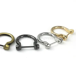 1pcs Metal Carabiner D Bow Shackle Fob Key Ring Keychain Hook Screw Joint Connector Buckle Lightgpold/ Silver/ Gun Black/ Bronze