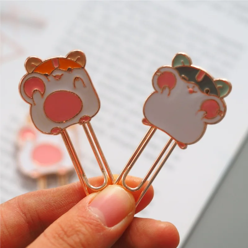 Small Cute Hamster Metal Bookmark Paper Clip School Office Supply Escolar Papelaria Gift Stationery