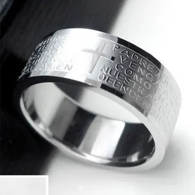 6MM 8MM 316L Stainless Steel Bible Rings Titanium Steel Rings For Women and Men Personalized Ring Customize Ring Engraved Ring