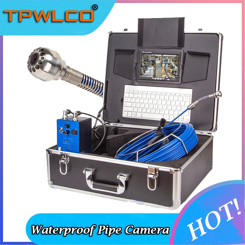 

7" Monitor HD 1080P Pipeline Inspection System Support DVR With Keyboard 4500mAh Battery 20m Cable 25mm Waterproof Pipe Camera