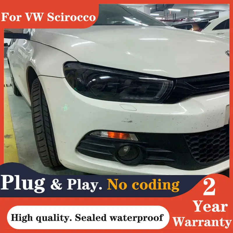 Car Styling For VW Scirocco Headlights LED Day Running Headlight 2009-2017 Head Lamp DRL Signal Projector Lens Automotive