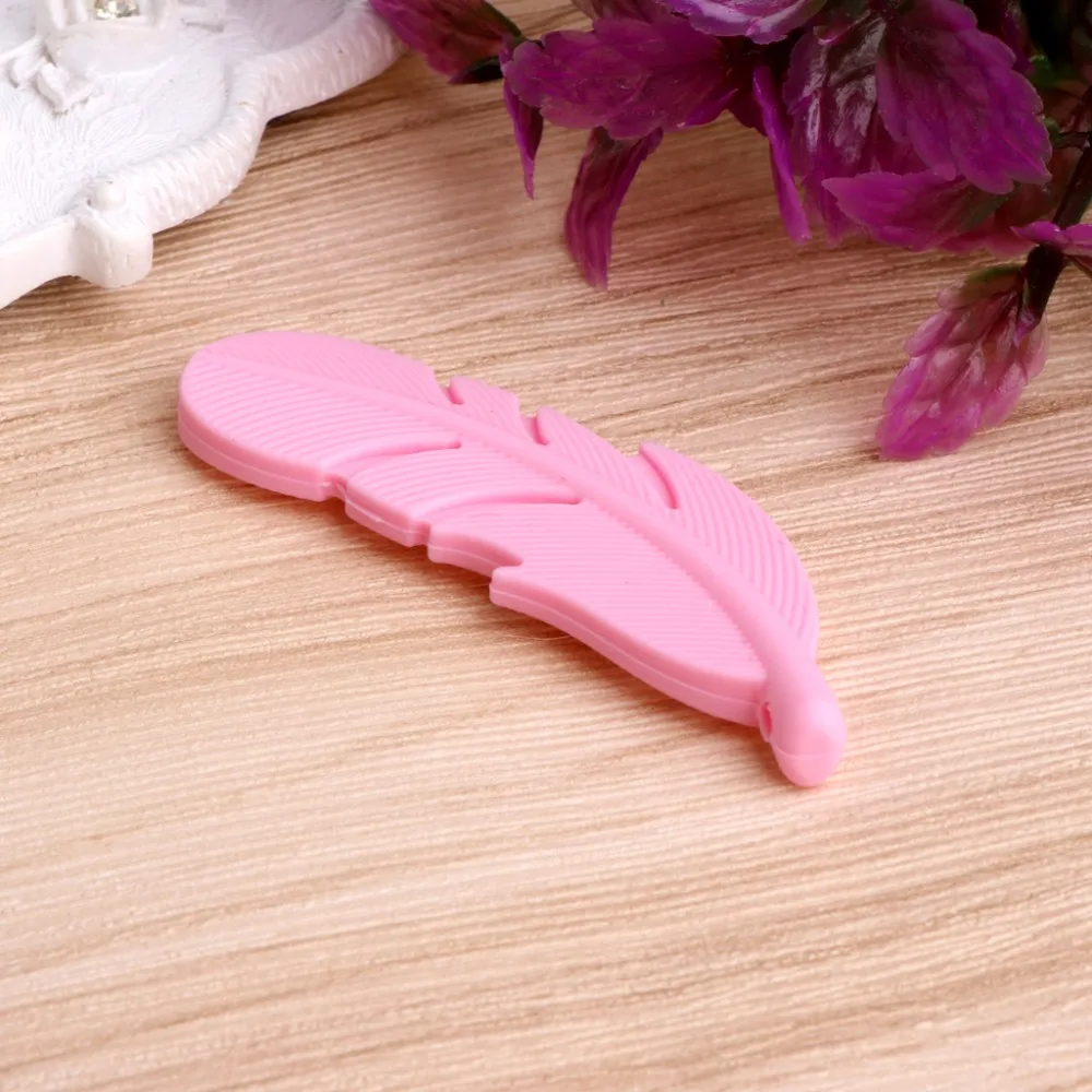 Baby Teether Nursing Feather Pendant Silicone Soother Chew Toy Teething Necklace