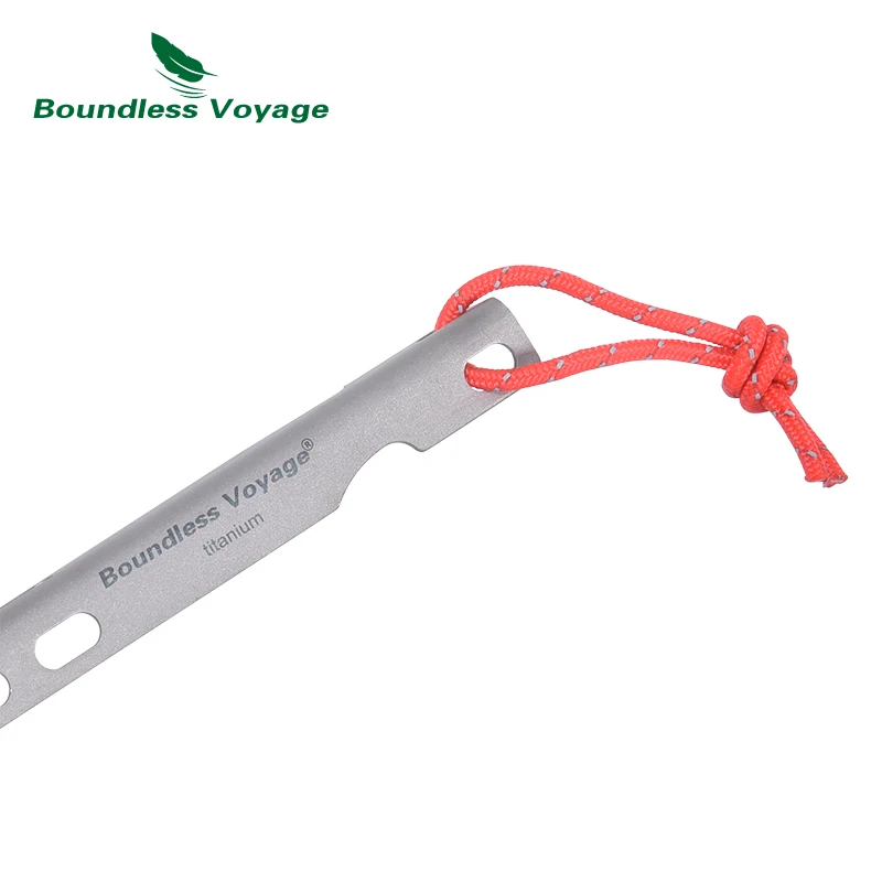 Boundless Voyage Titanium Tent Pegs Ultralight  Tent Nail Outdoor Camping Tent V-shape Stakes Portable Pegs 6/8/12pcs/Lot