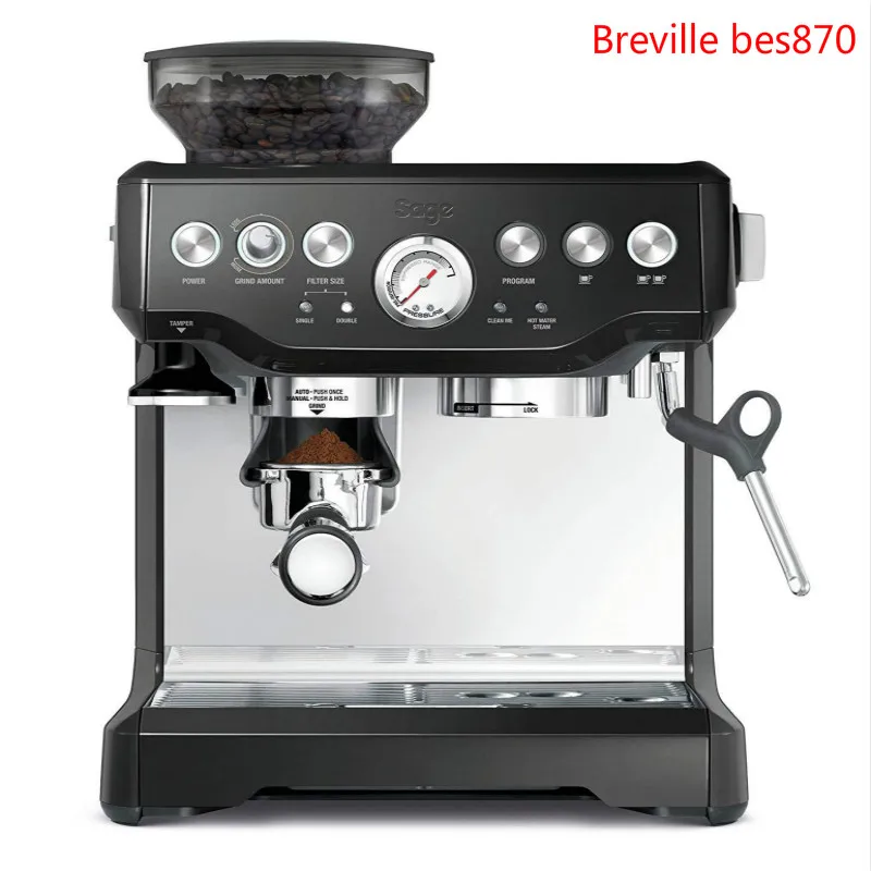 newBreville bes870 Espresso Coffee Maker Grind Beans Semiautomatic 15Bar Grinder Steam Coffe Machine automatic coffee machine