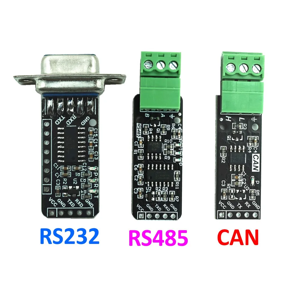 Taidacent RS232 RS485 CAN Bus To TTL Serial Port Converter Adapter Communication Module for Microcontroller MCU 3V to 5V TVS DB9