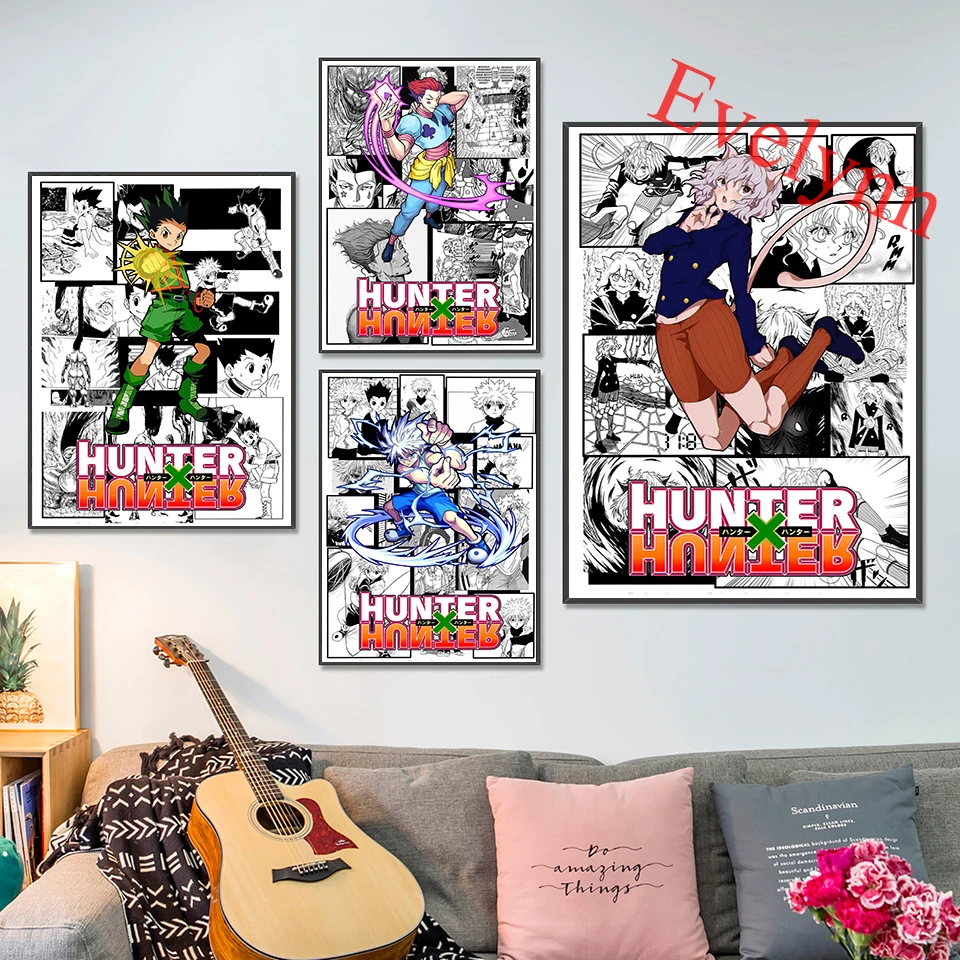 

Hunter X Hunter Anime Poster Painting Poster And Print Canvas Cartoon Wall Art Modular Manga Pictures For Living Room Home Decor