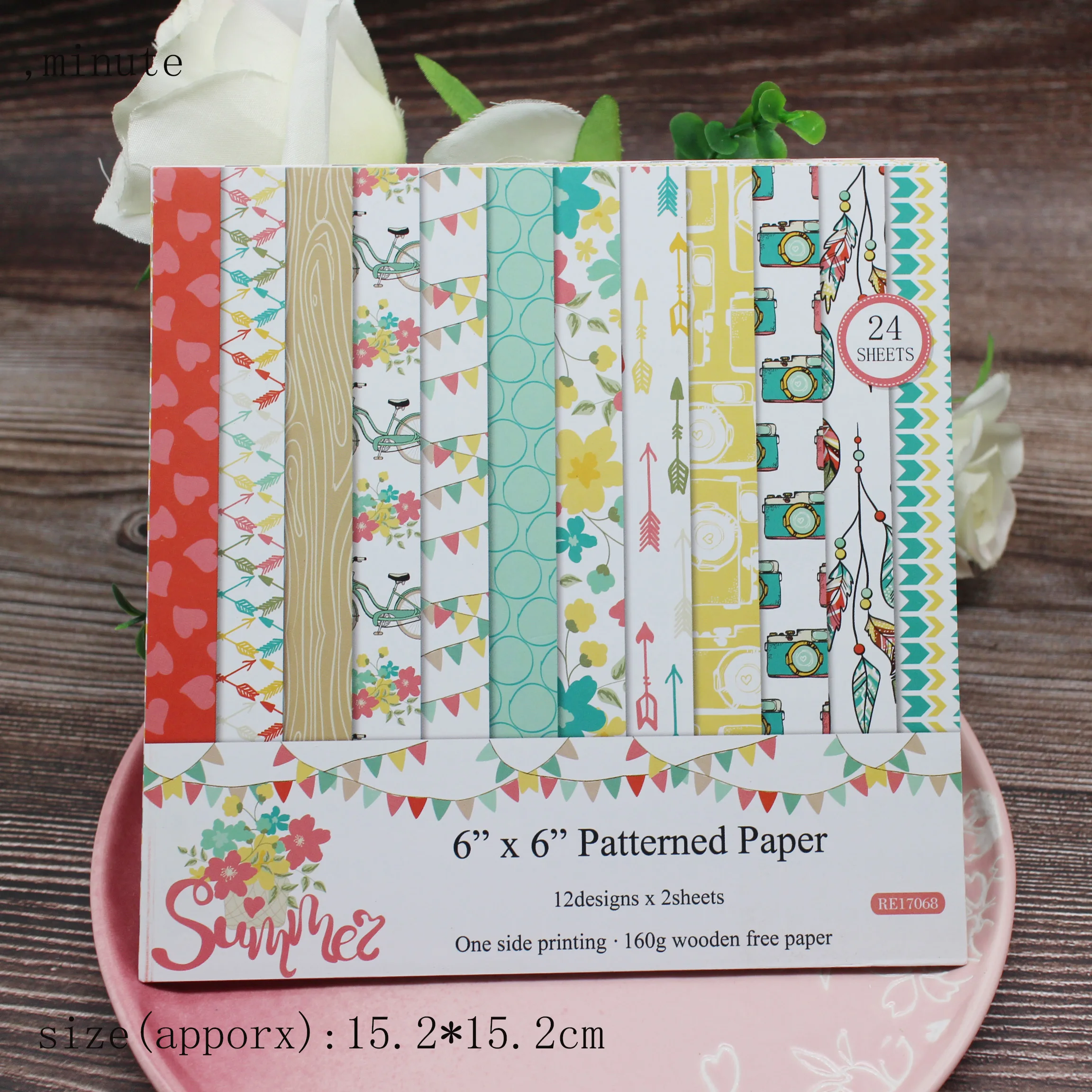 

24 "6x6" clear new bicycle & arrow feather print pattern paper cutting knife die DIY scrapbook paper bag handmade paper craft