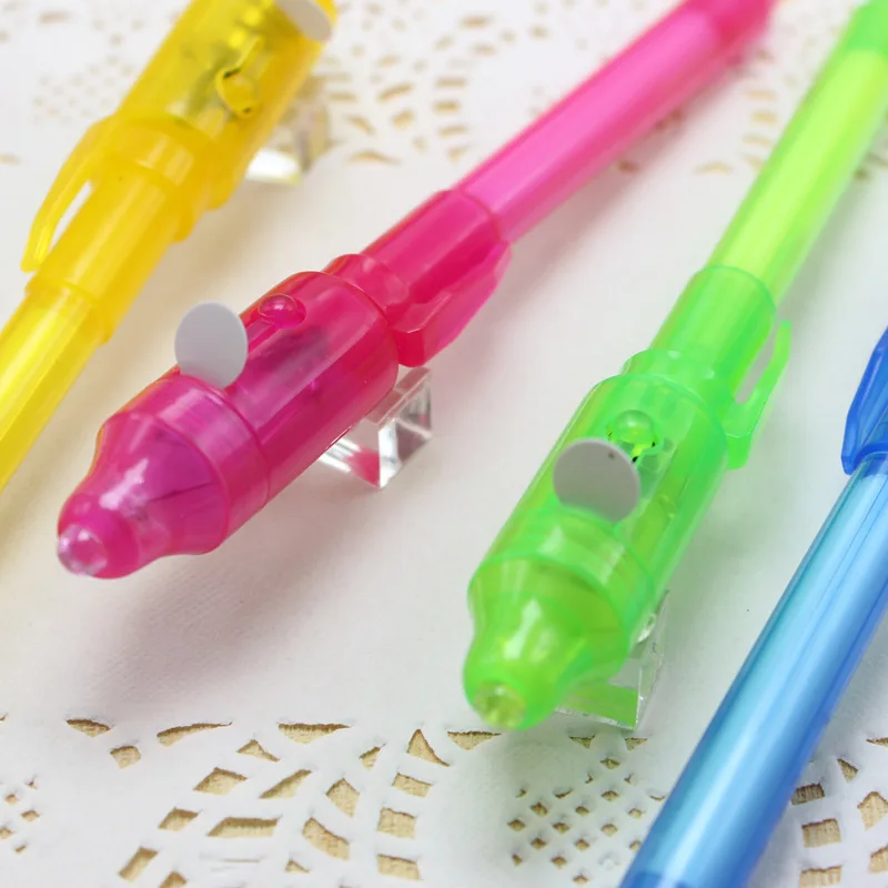 Invisible Ink Pen,Secrect Message pens, 4/6/8/12Pcs/lot  2 In 1 Magic Light Pen for Drawing Fun Activity Kids Party Favors Gift