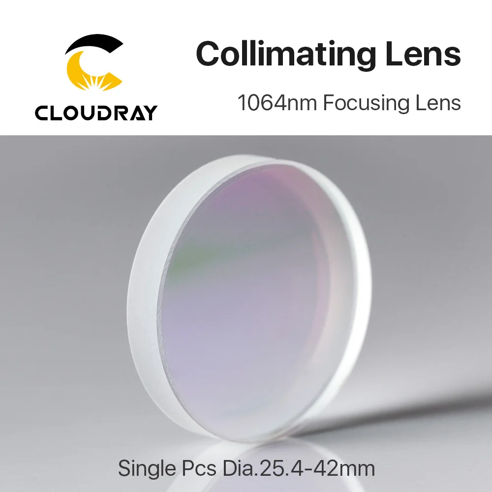 

Cloudray 1Pcs Focusing & Collimating Lens Dia. 20 - Dia.50 OEM Quartz Fused Silica Fiber Laser 1064nm Raytools