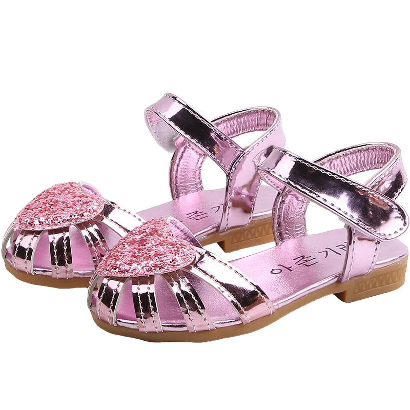 Children Fashion Sequins Girl\'S Princess Dress Beach Shoes Kids Summer Hollow Sandals 2021 3 4 5 6 7 8 9 10 11 12 Years