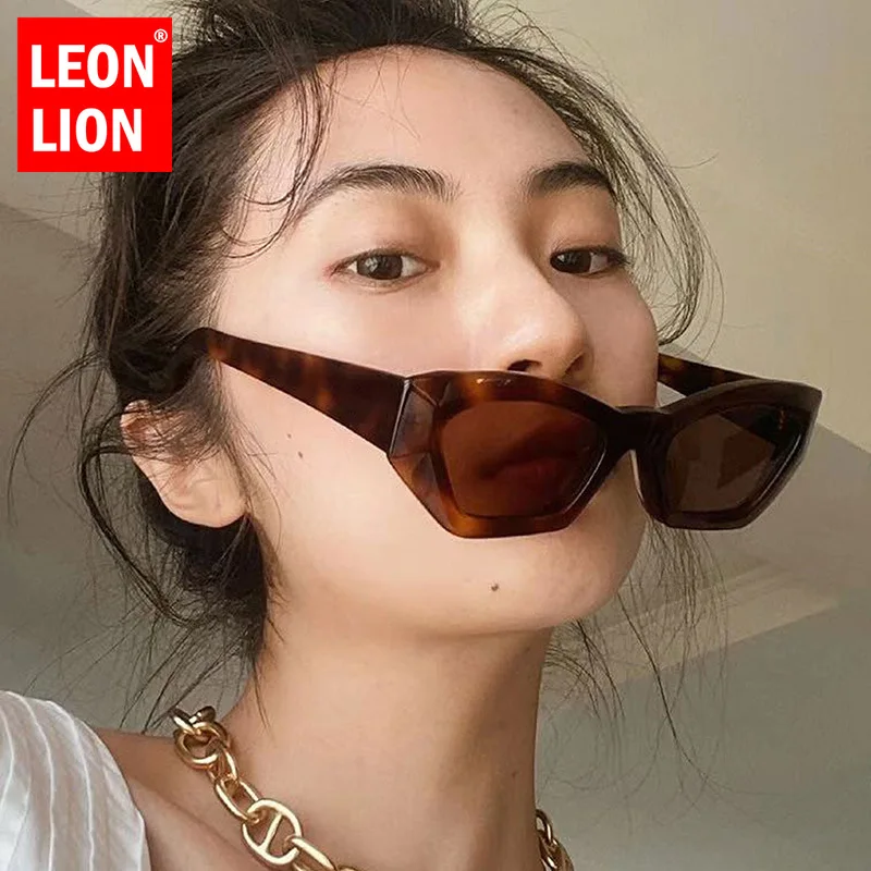 

LeonLion Retro Cateye Women Sunglasses Irregular Sunglasses Women 2023 Fashion Brand Sunglasses For Women Small Frame Okulary