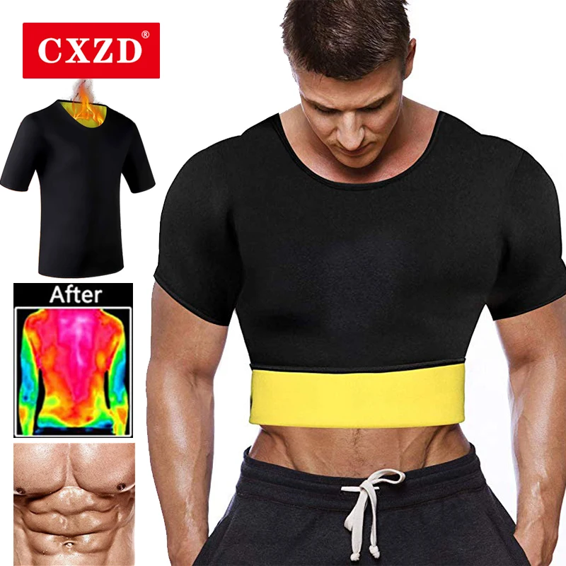 Men Sauna Suit Heat Trapping Shapewear Sweat Body Shaper Shirt Slimmer Sauna suits Neoprene Thermal Top Fitness Workout Shirt