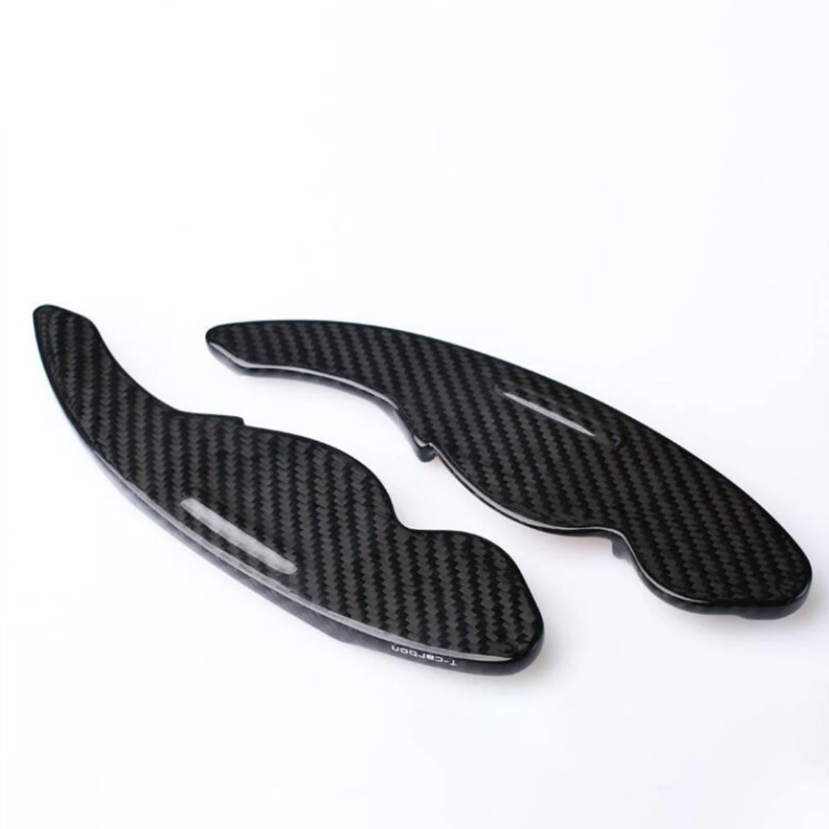 2Pcs Real Carbon Fiber Car Steering Wheel Shift Paddle For Jaguar XF XE F-PACE F-TYPE For Land Rover Discovery