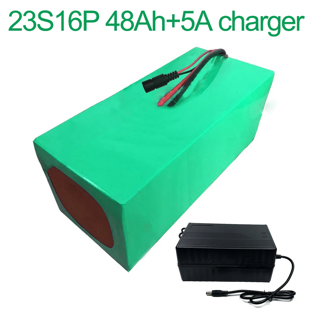 

With 5A charger 84V 48Ah 23S16P 18650 Li-ion Battery electric two Three wheeled motorcycle bicycle ebike 390x220x140mm