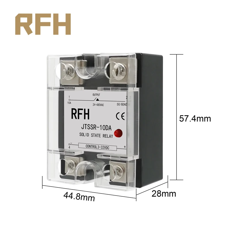 Single Phase DC AC SSR-10DA 25DA 40DA 60DA 80DA 100DA 120DA Solid State Relay