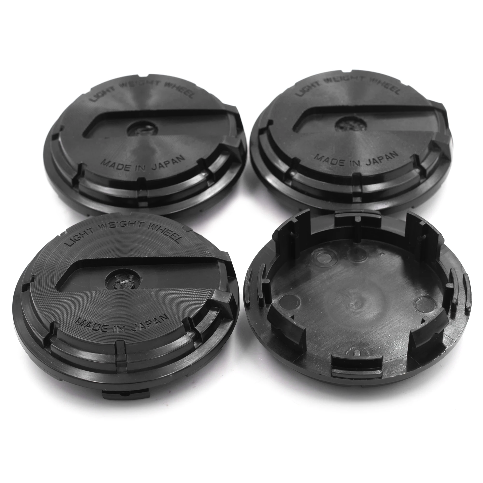 4pcs 65mm Wheel Hub Cover For 57CR 57DR Gram Lights Rim Center Cap No Stickers Refit Styling Black Hubcap Car Accessories