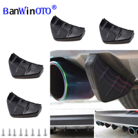 Car Rear Bumper Lip Diffuser Universal Modified Spoiler Scratch Protector Wing Chassis Shark Fins Splitter Molding Trim 1pcs
