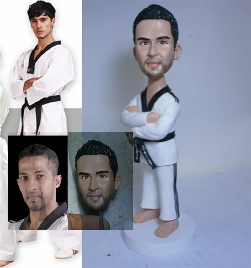 

Personalized Taekwondo & Kung Fu Figurines Handcrafted Martial Arts Dolls in Clay for Unique Collectibles