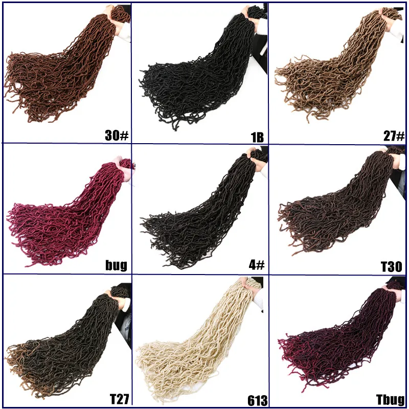 كامل ستار الشعر الاصطناعية نو لوكس آلهة فو لوكس بوبي بوس الكروشيه الضفائر المرأة الأفريقية الأسود أومبير جمع 2X فوضوي مجعد #5