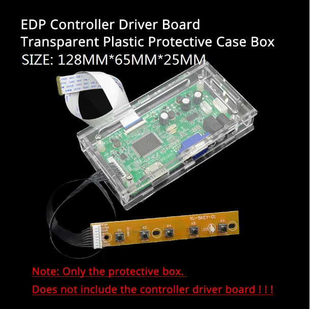 For TV M.NT68676 EDP 2AV AV driver board case box LED/LCD display controller board transparent plastic protective