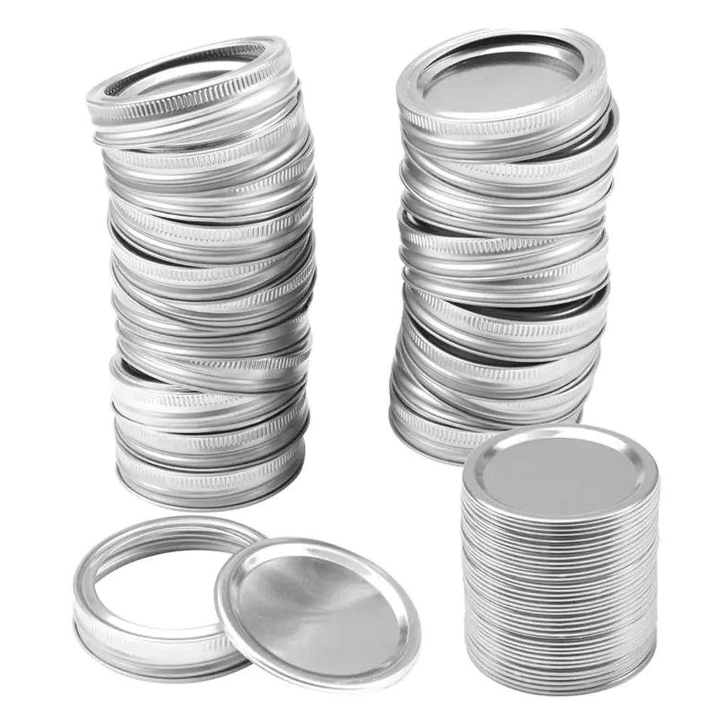 10PCS Wide Mouth Lids Mason Jar Lids Leak Proof Secure Mason Canning Jar Caps for Mason Canning Jars Diameter 70mm 86mm