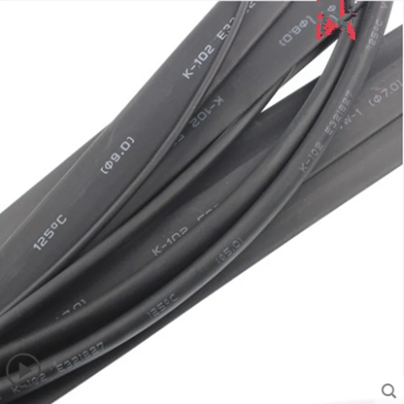 5m diameter of black heat-shrinkable tube; 11.5 2 3 4 5 6  8 10mm heat shrinkable casing casing wire DIY connector repair