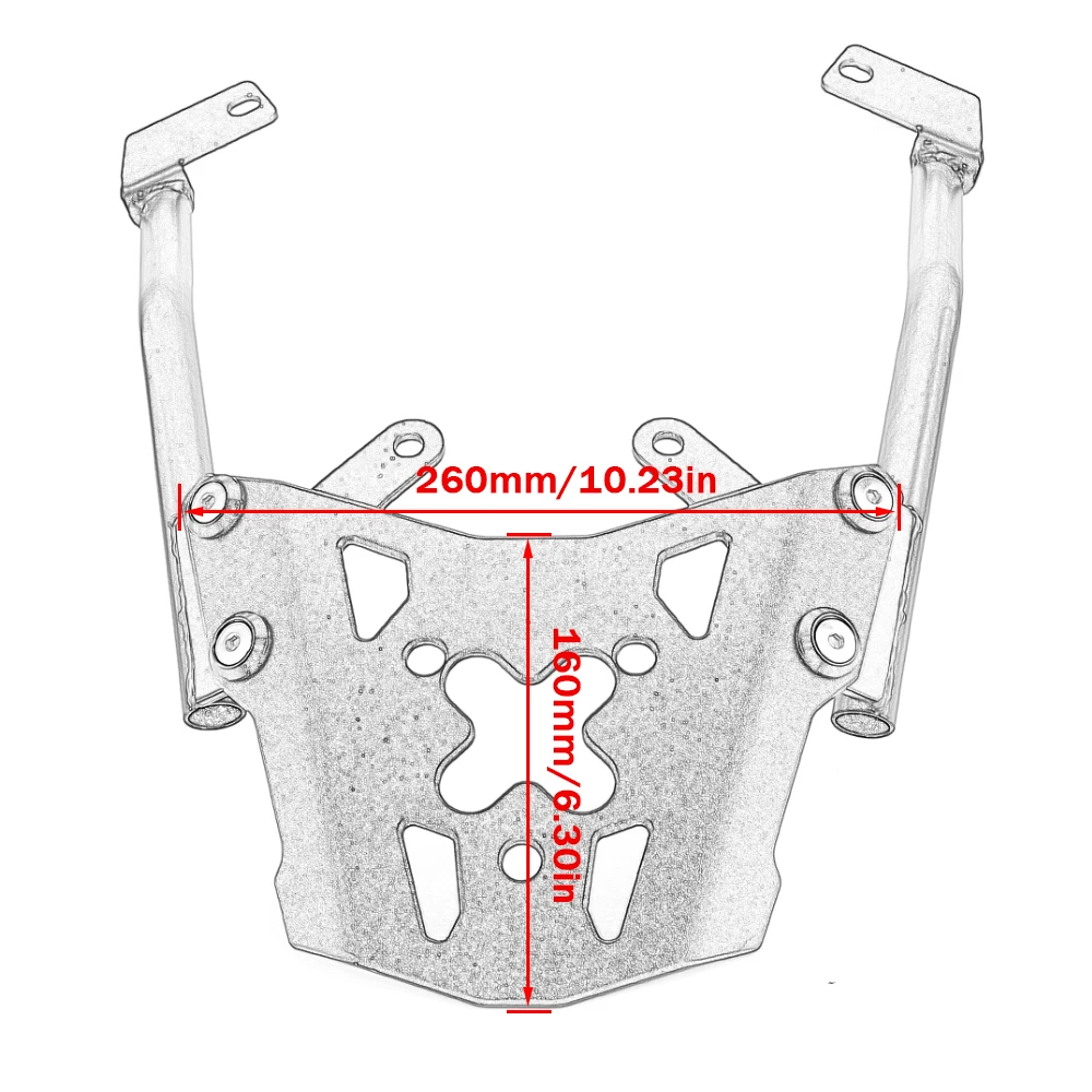 Luggage Rack Fit for KTM 390 Adventure ADV 2021 2022 2023 Motorcycle Rear Rack Luggage Bracket Shelf Tailbox Support