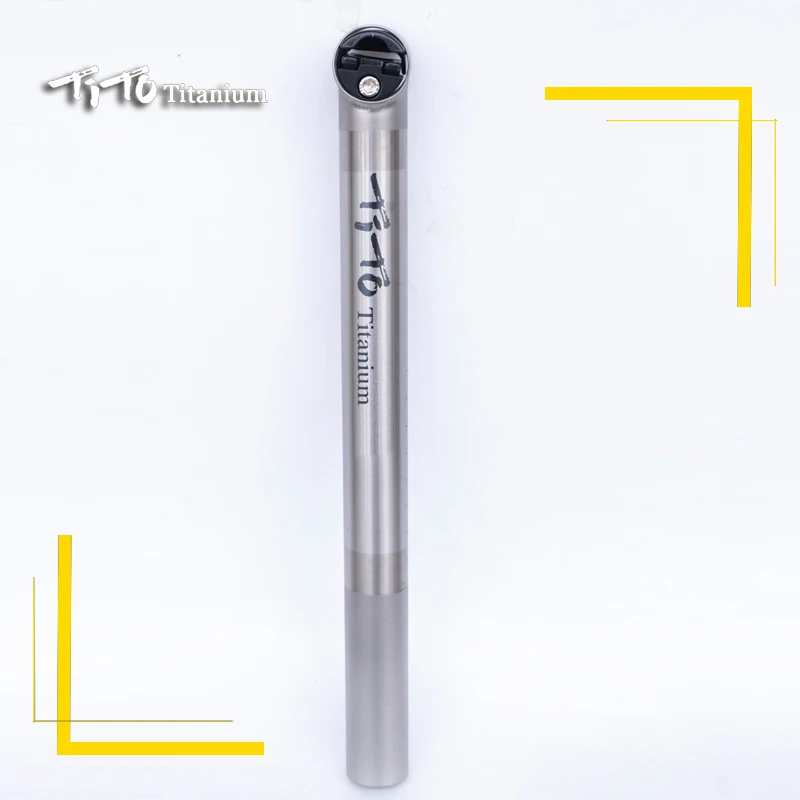 TiTo Lightweight titanium MTB/Road bicycle parts Titanium alloy Bike Handlebar with Bike Seatpost/seat tube titanium stem Sets