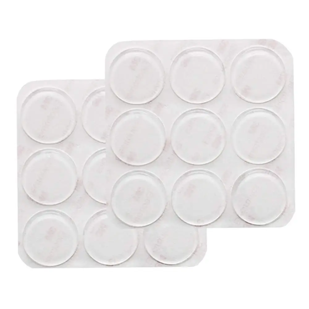 

18pcs 20*3mm Clear Adhesive Bumpers Glass Top Bumpers, Silicone Adhesive Furniture Bumpers for Glass Table Door Cabinet Drawers