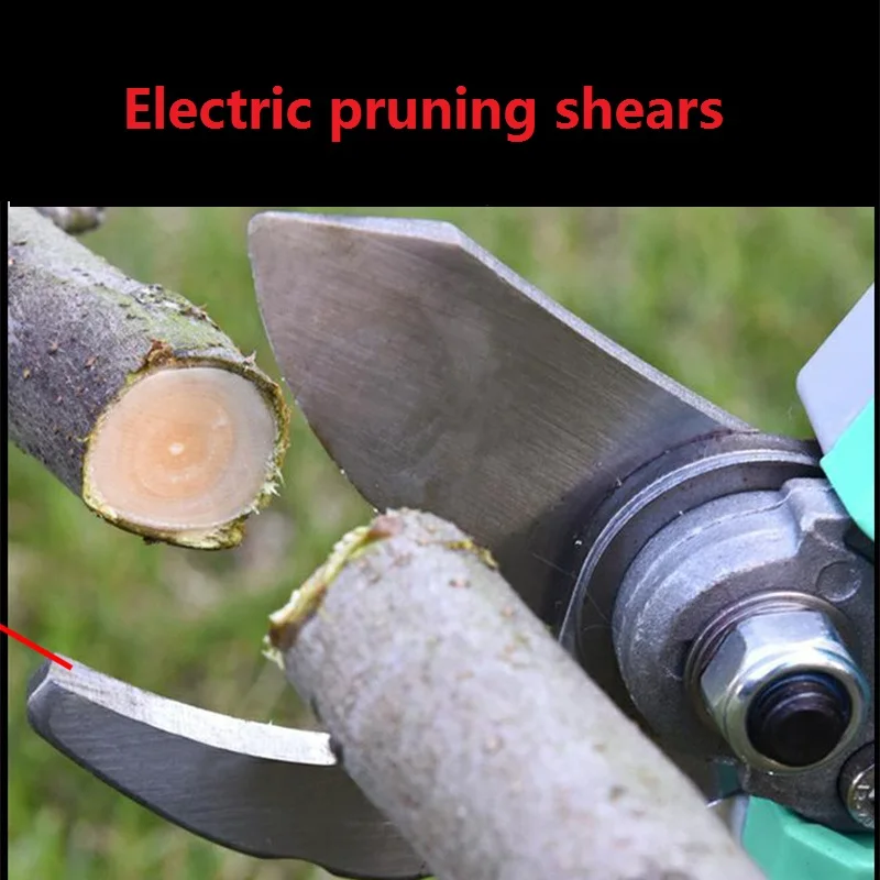 Electric Pruning Shears with 21 V Lithium Battery 20 mm Cutting Diameter Cordless Battery Pruner with LCD Display for Garden