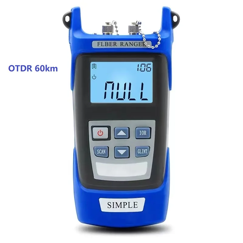 OTDR 1550nm FTTH 60KM Fiber Optic Optical Fiber Reflectometer Built in VFL With FC SC Touch Port Measurable Break Point Distance