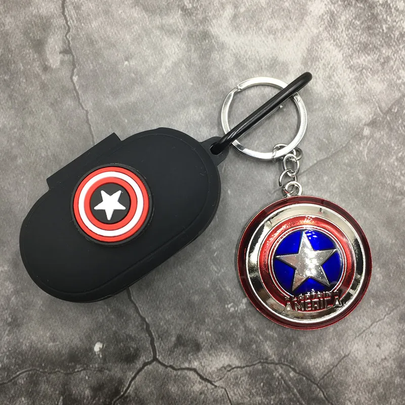 Custodia per auricolari Marvel per Samsung Galaxy Buds/Buds + custodia per cuffie Bluetooth Wireless in Silicone con portachiavi