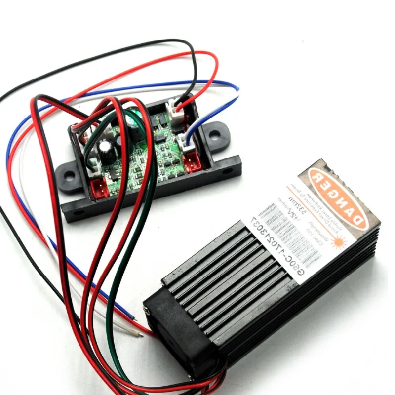 80mW-100mW Industrial Lab 532nm Green Laser Module With TTL Fan Cool Dot Fat Beam 30x30x82mm