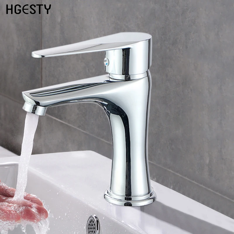 

Bathroom Basin Sink Faucet Copper Single Handle Sink Vessel Tap Vanity Hot Cold Water Mixer Tap Modern Style Wash Basin Faucet