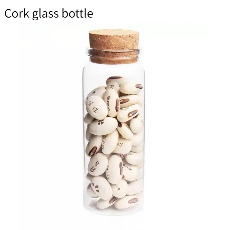 1PCS 50/100/150ml Cute Clear Glass Bottles With Cork Stopper Empty Spice Bottles Jars DIY Crafts Vials