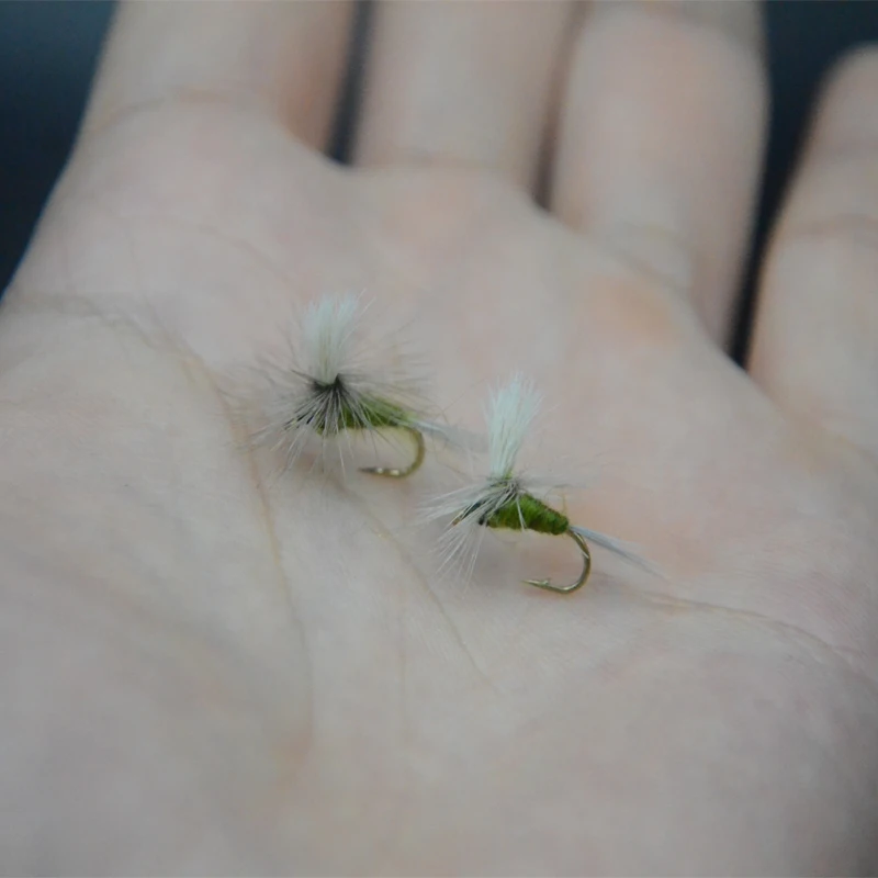 CONTEMPLATOR 6pcs/box 14# Baetis Parachute olive body dry flies bait simulating baetises hatches surface water fly fishing lures