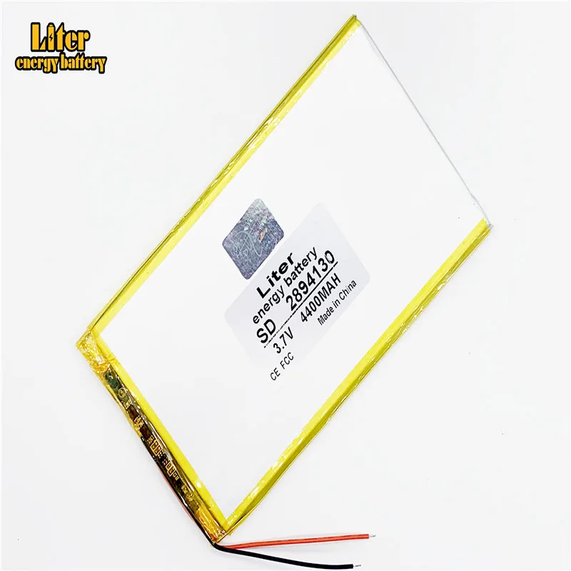 Bateria de íon de lítio polímero, 3.7v, 4400mah 2894130 (bateria de íon de lítio) li-ion para tablet pc,e-book,gps,mp4