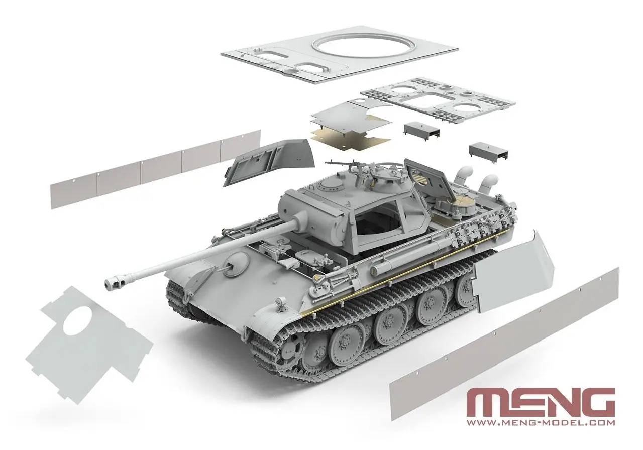 MENG TS-052 1:35 scale GERMAN MEDIUM TANK Sd.Kfz.171 PANTHER G  with AIR DEFENSE ARMOR model kit