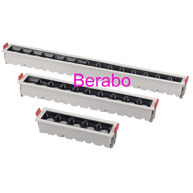 Lampada da soffitto a griglia rettangolare da incasso a LED dimmerabile da incasso AC110 ~ 240V faretto a LED per arredamento negozio di casa