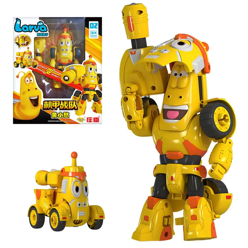 

High Quality ABS Fun Larva Transformation Toys Action Figures Deformation Car Mode and Mecha Mode for Birthday Gift