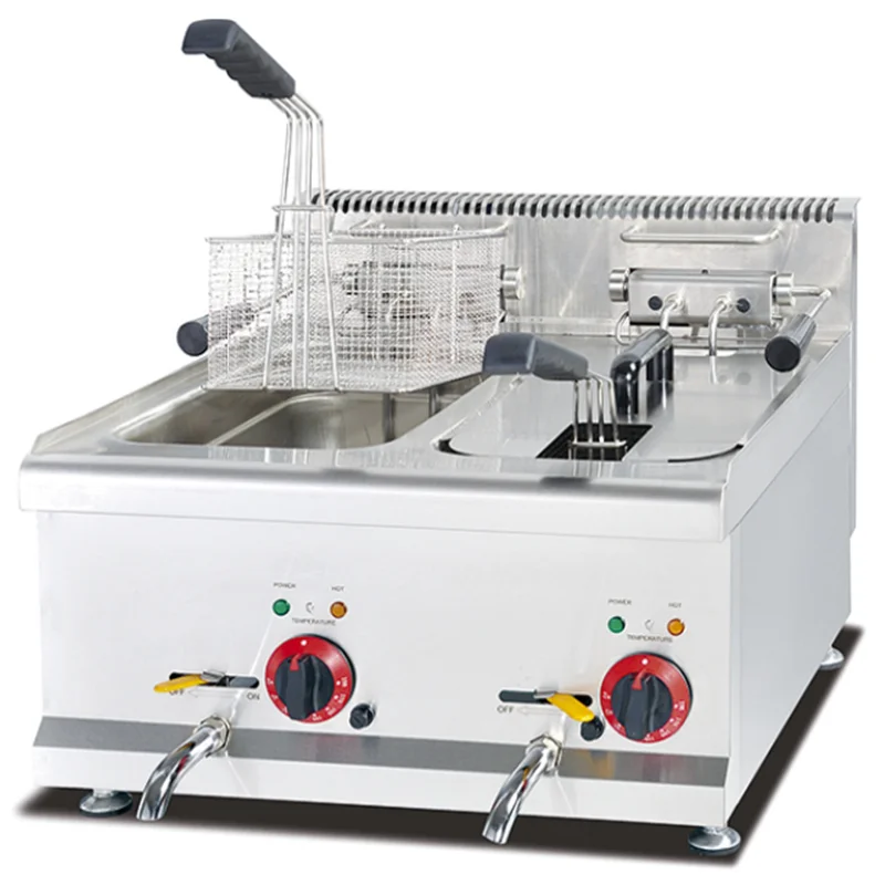 Supper quality  Counter Top Electric 2-Tank Fryer(2-Basket)